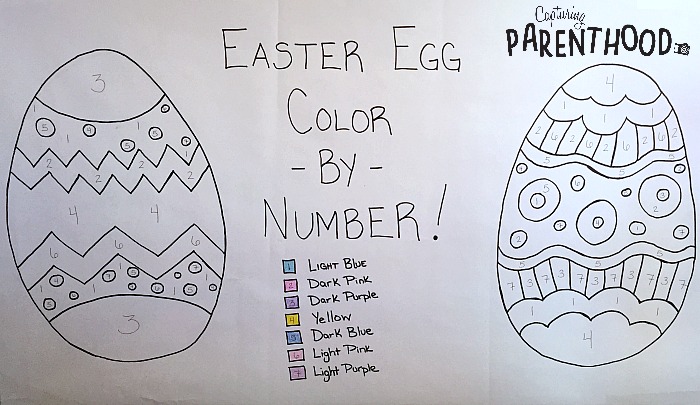 Color-by-Number Easter Eggs © Capturing Parenthood