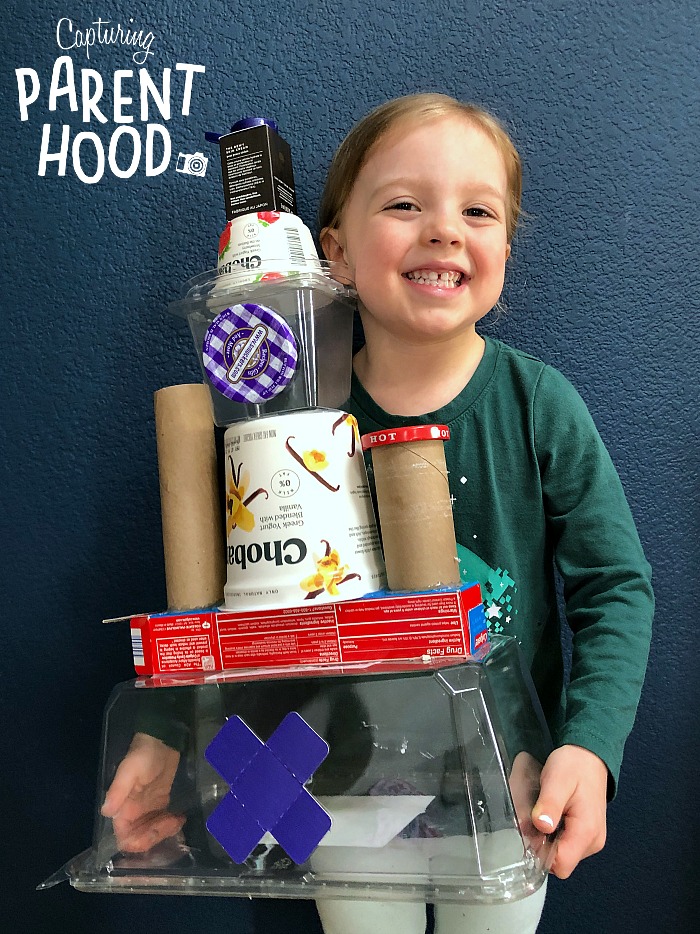 Building with Recycled Materials - Recycled Art Project for Kids © Capturing Parenthood