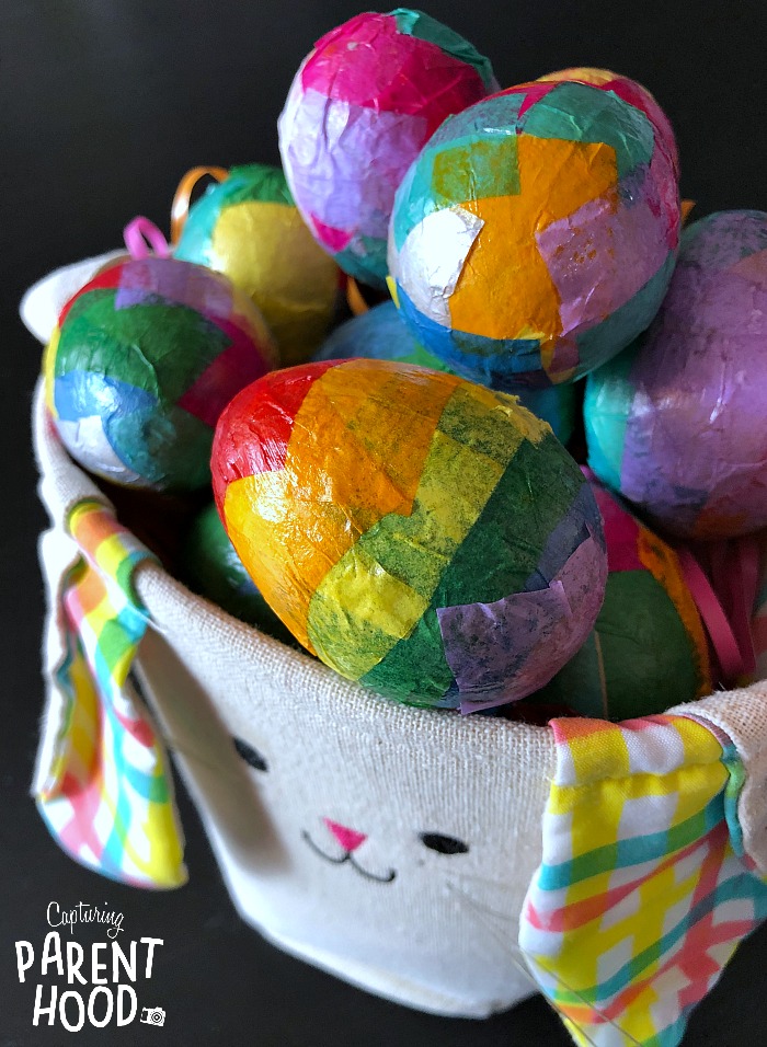 Tissue Paper Easter Egg Craft © Capturing Parenthood