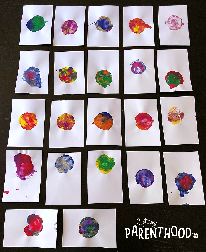 Baking Sheet & Muffin Tin Prints - Process Art © Capturing Parenthood