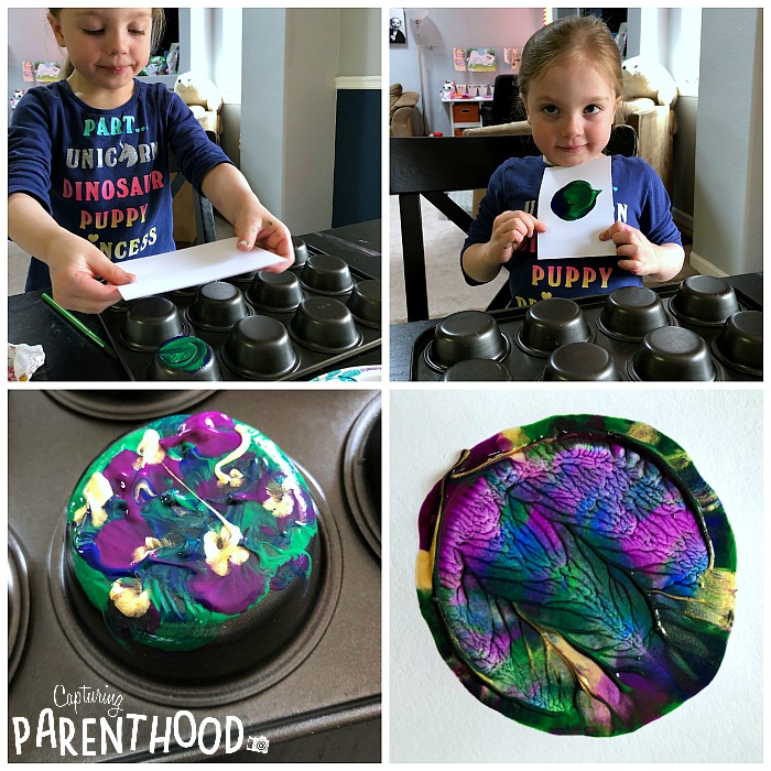 Baking Sheet & Muffin Tin Prints - Process Art © Capturing Parenthood