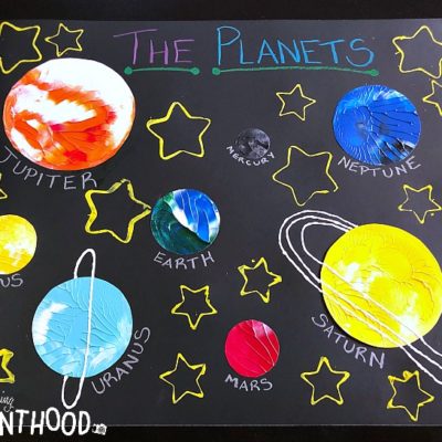 Plate Smoosh Planet Painting + Crafts