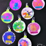 Spin Art Ornament Place Cards